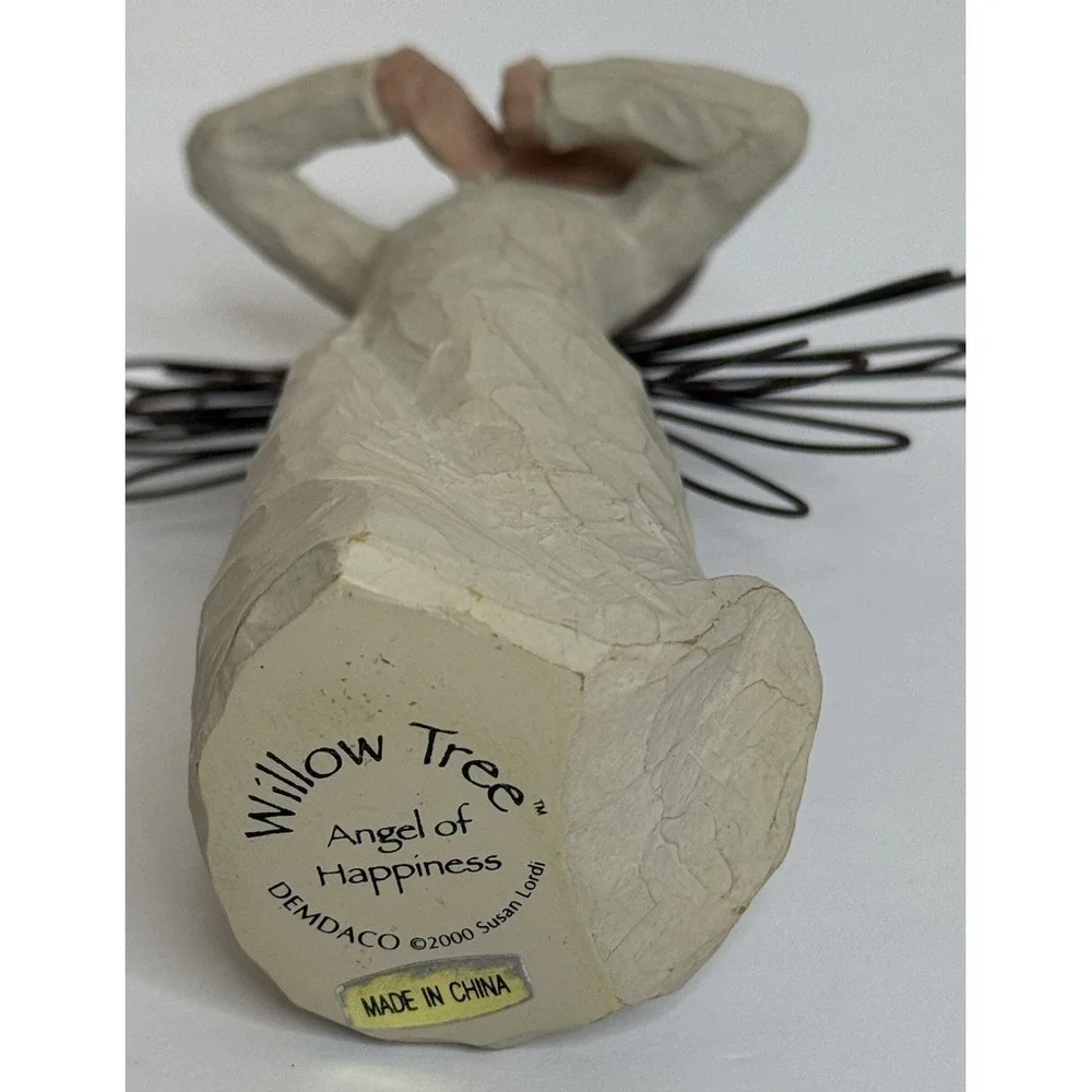 VTG Lot 4 Willow Tree Angel Figurine Demdaco Light, Happiness & Thinking Of You